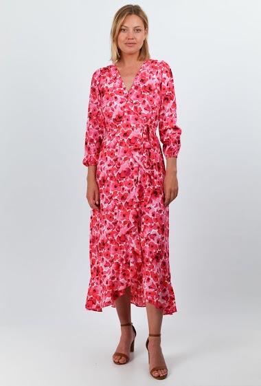 Grossistes Lily White - Robe Longue Fleurie