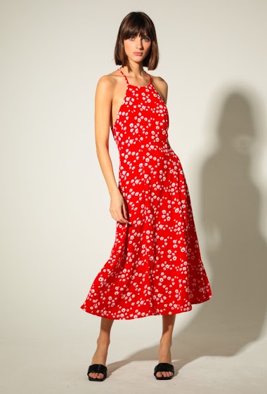 Wholesaler Lily White - Floral Maxi Dress