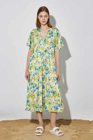 Wholesaler ELLI WHITE - Printed Maxi Dress