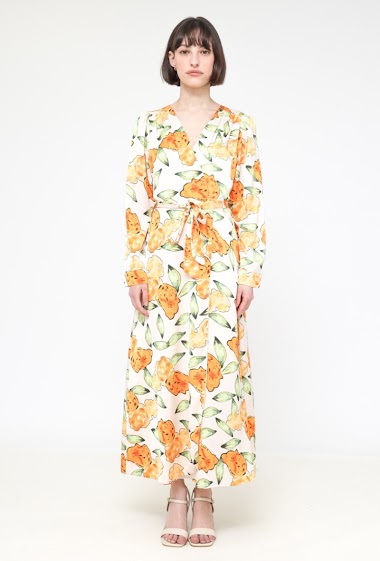 Wholesalers Lily White - Printed Maxi Dress