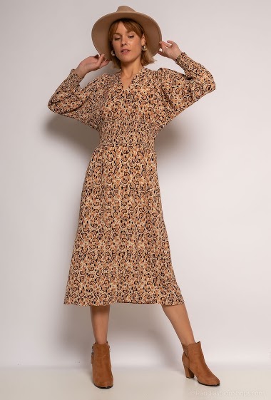 Wholesaler Lily White - Printed midi dress