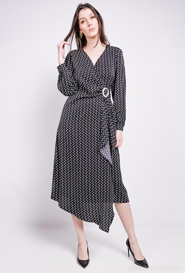 Wholesaler Black Label - Printed midi dress
