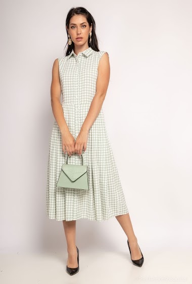 Wholesaler Lily White - Houndtsooth dress
