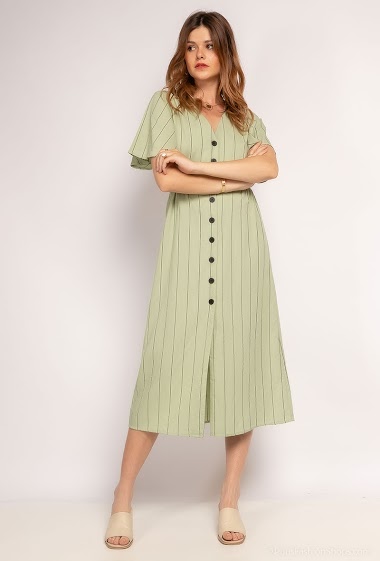 Wholesaler A BRAND - Striped midi dress