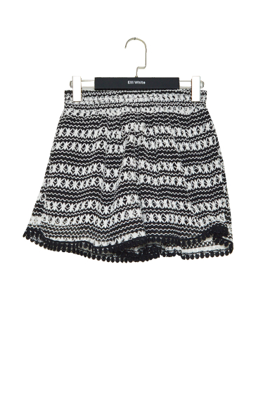 Wholesaler Lily White - Patterned knit shorts