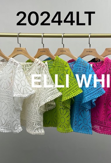 Wholesaler Lily White - Lace T-shirt with Tank Top