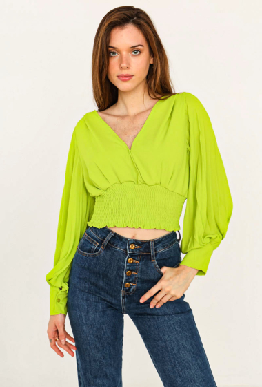 Wholesaler Lily White - Pleated Top
