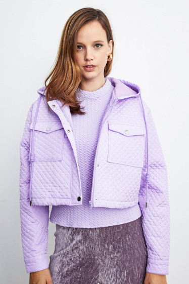 Wholesaler Lily White - Cropped quilted jacket