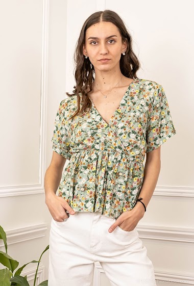Großhändler Lin&Lei - Flower printed wrap blouse