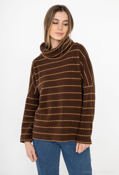 Wholesaler Lin&Lei - striped turtleneck sweater