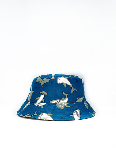 Mayorista LINETA - sombrero de pescador para niño con estampado de tiburones