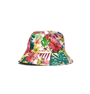 Wholesaler LINETA - Reversible flower print bucket hat XW2009