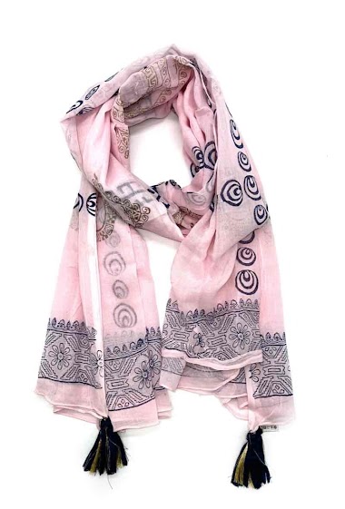 Grossiste LINETA - C1 foulards coton inde'