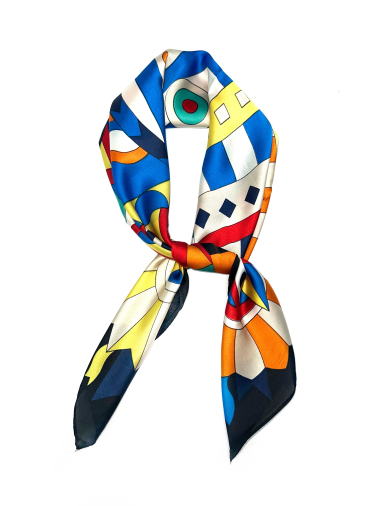 Wholesaler LINETA - D-116 Silk touch scarf 70x70