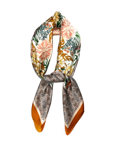 Wholesaler LINETA - D-116 Silk touch scarf 70x70