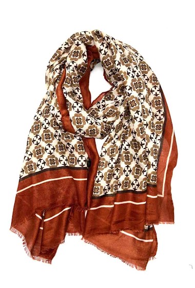 Wholesaler LINETA - Fine flower pattern scarf