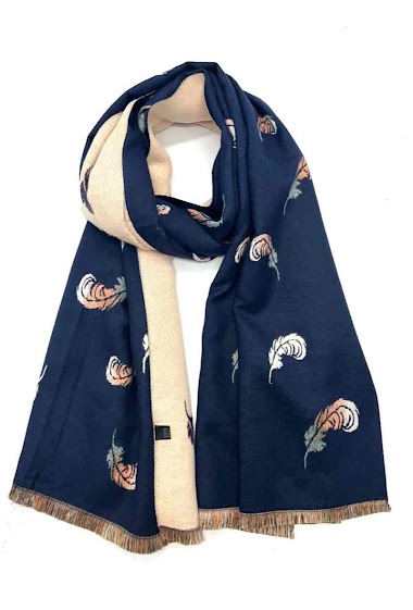 Wholesaler LINETA - Soft feather pattern scarves