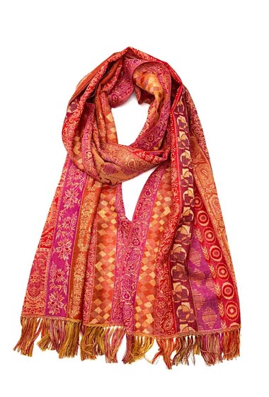 Wholesaler LINETA - Echarpes Edition limitée indien 100% laine