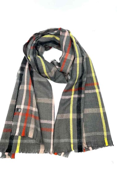 Wholesaler LINETA - Check pattern wool scarf