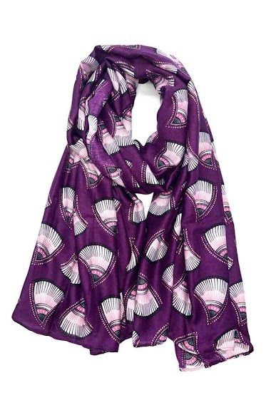 Grossiste LINETA - foulard motifs coquillage