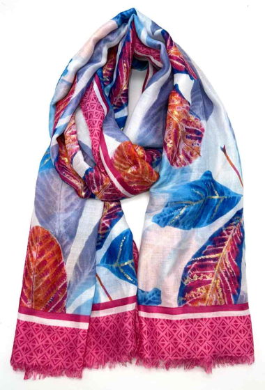 Grossiste LINETA - foulards brillant imprimé trèfle