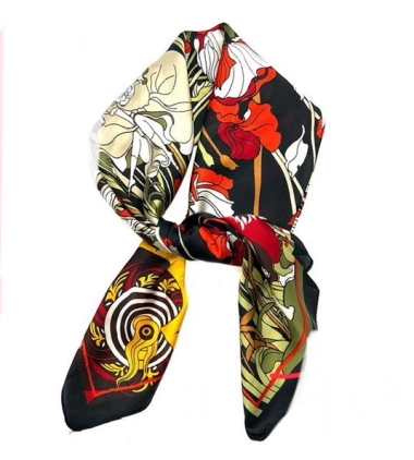 Wholesaler LINETA - small square scarves with silk touch