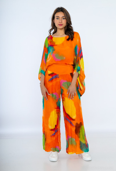 Grossiste SHYLOH - Blouse en soie imprimé couleurs