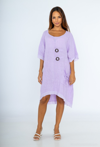 Wholesaler SHYLOH - Long dress with button detail and pocket