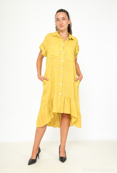 Wholesaler SHYLOH - Long linen dress with pockets