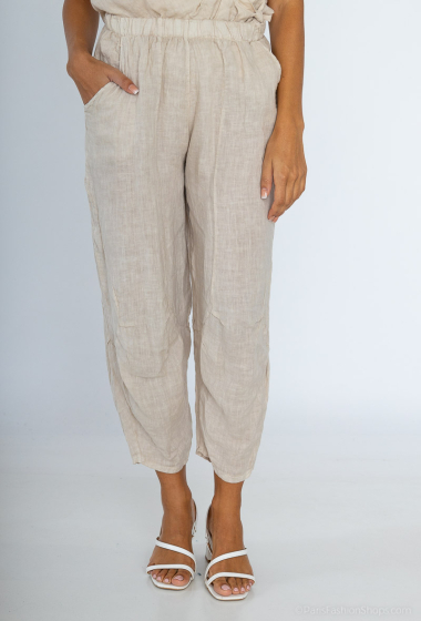 Grossiste SHYLOH - Pantalon avec bas côté froncé et poches