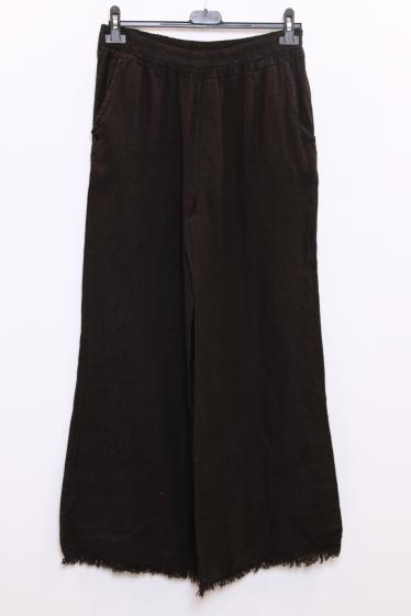 Grossiste SHYLOH - Pantalon large avec poches et bas effet déchiré