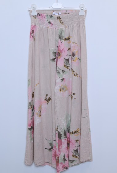 Grossiste SHYLOH - Pantalon large, imprimé fleuri, taille élastique