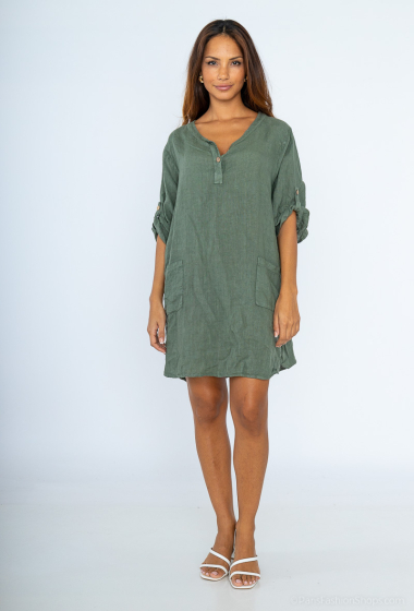 Wholesaler SHYLOH - Dress with pockets and button detail on the sides
