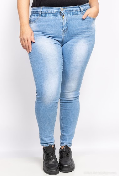 Grossiste LISA PARIS - Jeans stretch ceinture élastique