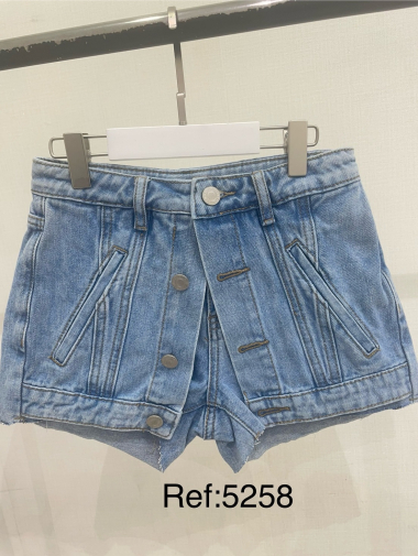 Grossiste LOEVIA - Jupe short fillette en jean