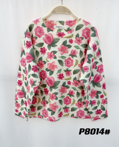Wholesaler LOEVIA - girl's printed jumper