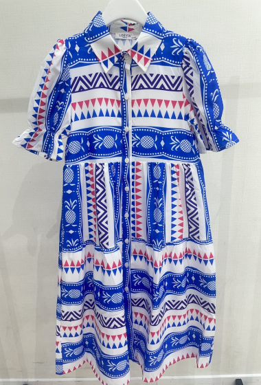 Wholesaler LOEVIA - Long printed girl's dress