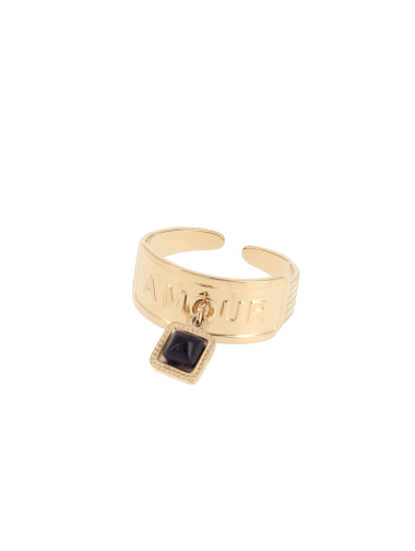 Wholesaler Lolilota - love ring and steel stone charm
