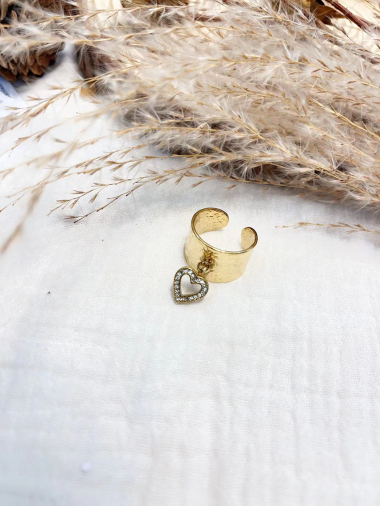 Wholesaler Lolilota - ring trinket heart in stainless steel
