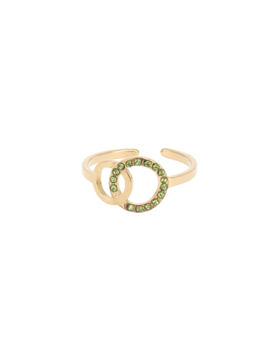 Mayorista Lolilota - anillo circular entrelazado con diamantes de imitación