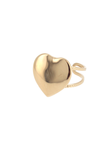 Wholesaler Lolilota - double row steel heart ring