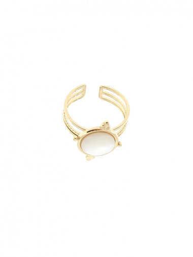 Wholesaler Lolilota - mother-of-pearl double row ring
