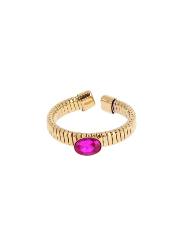 Mayorista Lolilota - anillo flexible ovalado con diamantes de imitación