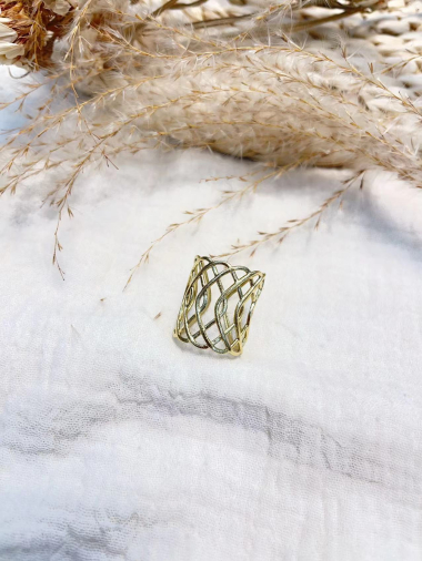 Wholesaler Lolilota - long matte intertwined diamond ring