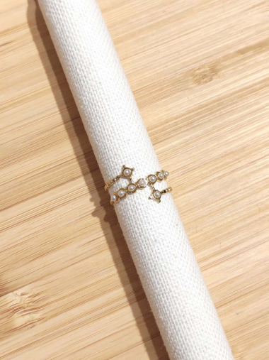 Wholesaler Lolilota - tri row star and pearly pearl ring