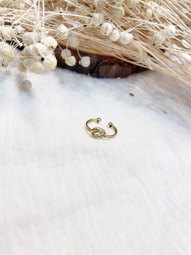 Mayorista Lolilota - anillo de nudo de diamantes de imitación