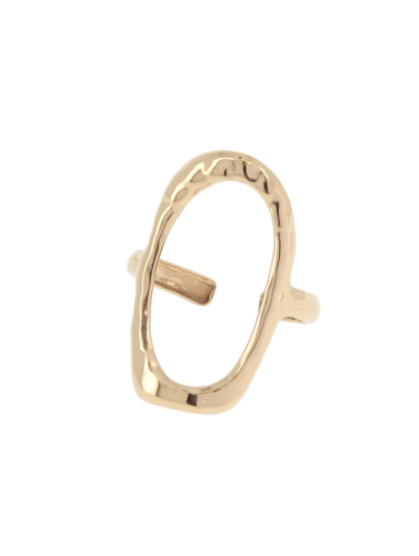Wholesaler Lolilota - oval hammered steel ring
