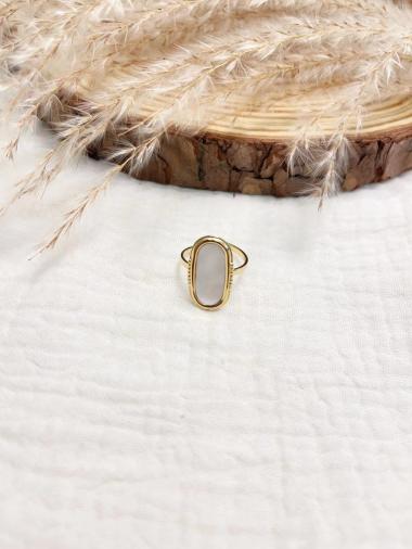 Großhändler Lolilota - Ovaler Ring aus Perlmutt