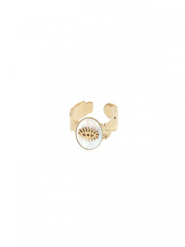 Wholesaler Lolilota - oval pearl eye ring