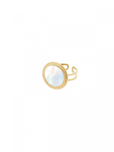 Wholesaler Lolilota - round mother-of-pearl ring